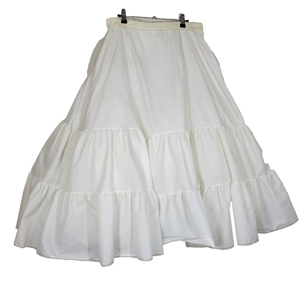 Vintage Wedding Dress Skirt Slip 1960s Womens Lace Victorian Ivory Lagenlook - Picture 2 of 9